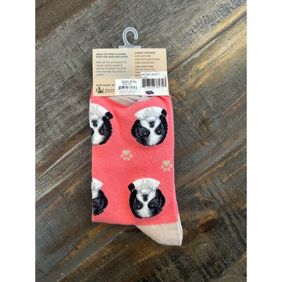 NWT Shih Tzu Socks Unisex OSFM Sock Daddy Dog Lover Socks - Picture 2 of 3